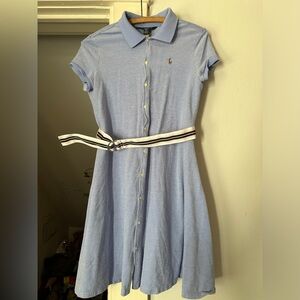 Polo by Ralph Lauren Gray Polo Shirt Dress girls size 16